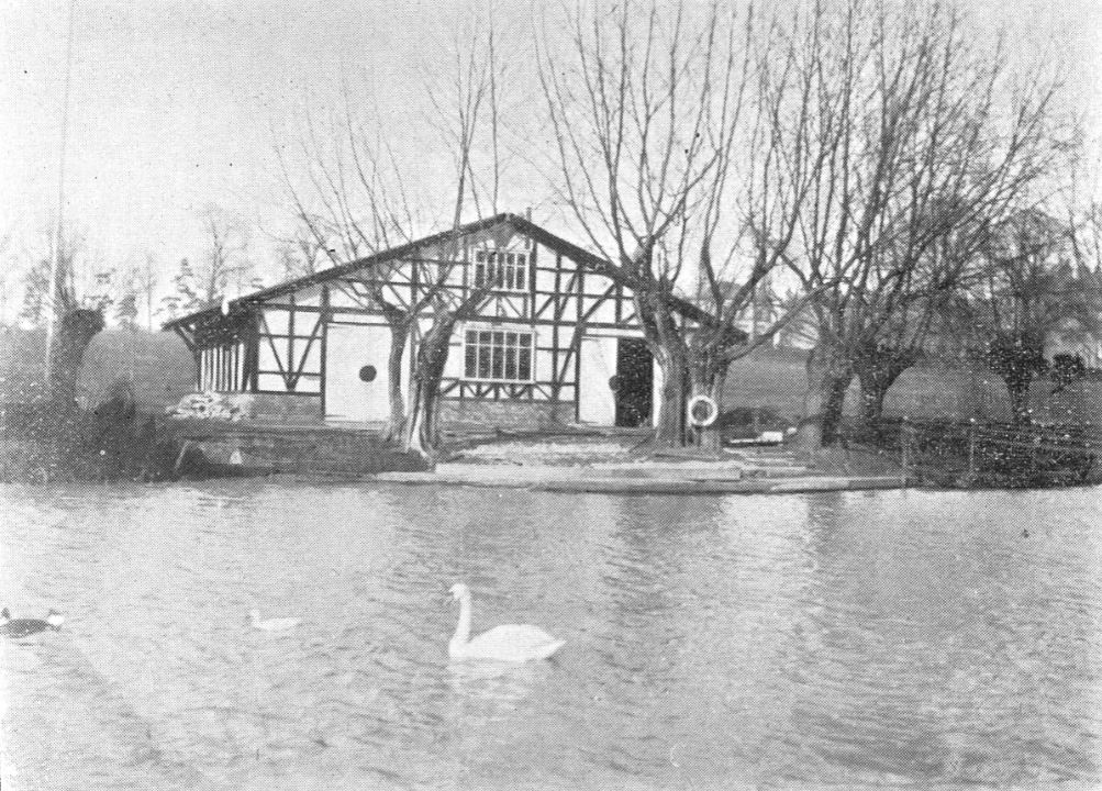 The boat house on a cool March day in 1901<br><small><i>Cheltenham Chronicle and Gloucestershire Graphic</i> 23 March 1901</small>