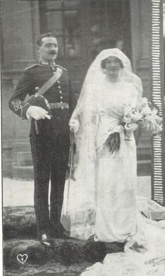 Captain D. A. Gardiner and Miss Enid Williams, from Pittville<br><small><i>Supplement</i> to the <i>Cheltenham Chronicle</i> 7 October 1911</small>