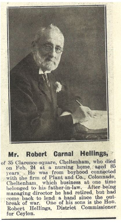 <small><i>Supplement</i> to the <i>Cheltenham Chronicle</i> 2 March 1918</small>