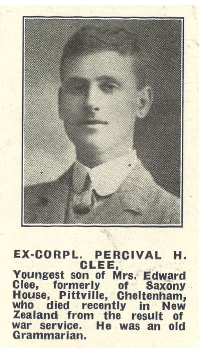 <small><i>Supplement</i> to the <i>Cheltenham Chronicle</i> 18 August 1923</small>