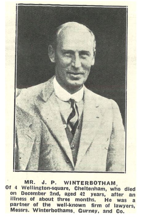 <small><i>Supplement</i> to the <i>Cheltenham Chronicle</i> 5 December 1925</small>