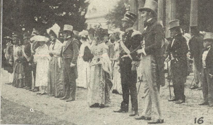 'The company lined up to be judged by Mrs. Kendal and Mrs. Drake'<br><small><i>Cheltenham Chronicle and Gloucestershire Graphic</i> 2 October 1920</small>