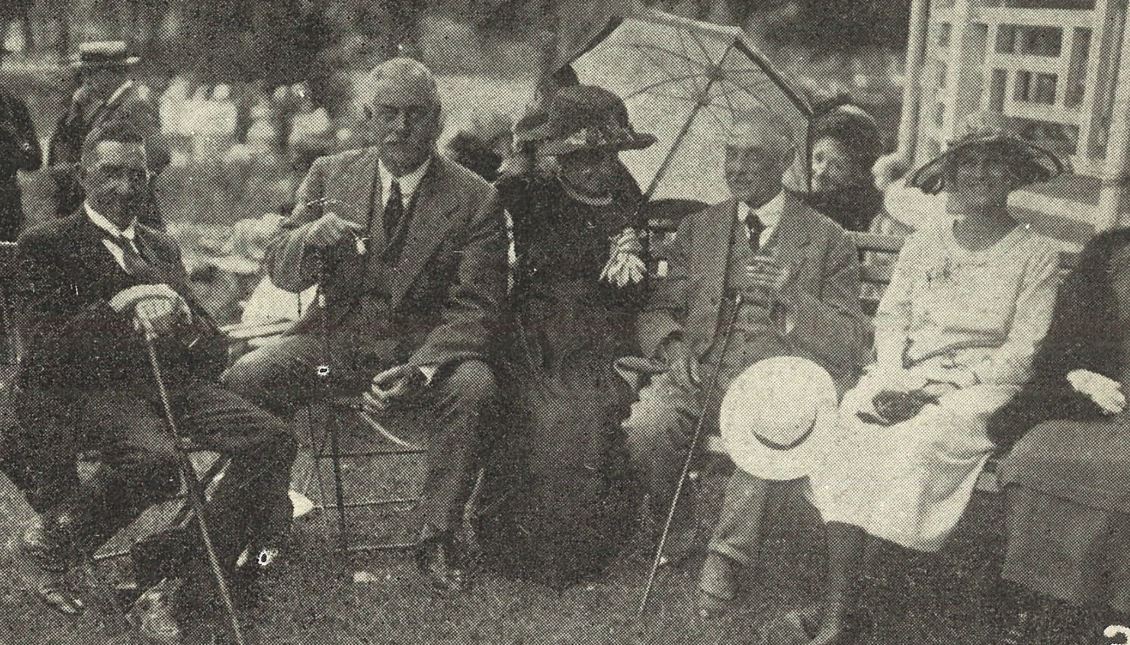 'A 'mixed' party listening to the band'<br><small><i>Cheltenham Chronicle and Gloucestershire Graphic</i> 28 May 1921</small>