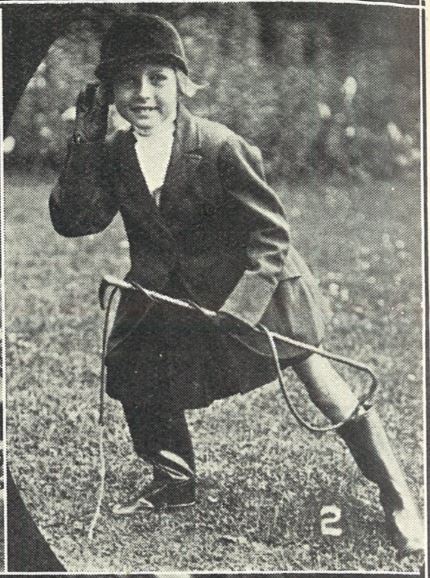 'Solo Dance in hunting costume by the baby of the party'<br><small><i>Cheltenham Chronicle and Gloucestershire Graphic</i> 24 July 1926</small>