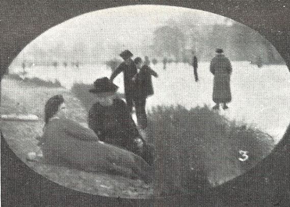 'Ladies lunching on the banks in the bitter cold on Friday'<br><small><i>Supplement</i> to the <i>Cheltenham Chronicle</i> 10 February 1912</small>