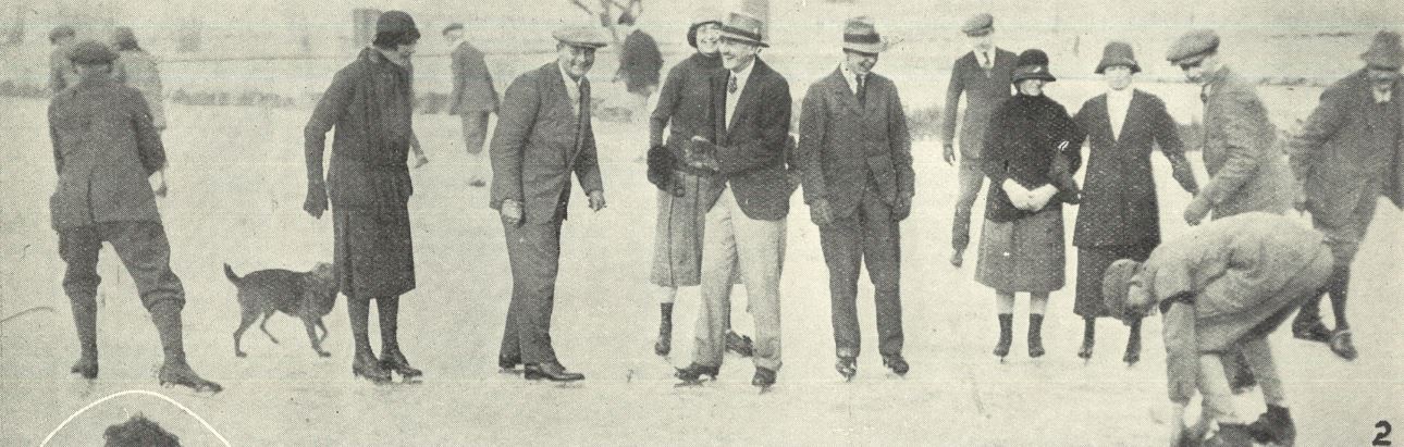 'A merry party of skaters'<br><small><i>Supplement</i> to the <i>Cheltenham Chronicle</i> 12 December 1925</small>