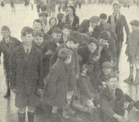 'A number of kiddies amused themselves by using a lifebuoy as sledge'<br><small><i>Supplement</i> to the <i>Cheltenham Chronicle</i> 4 February 1933</small>